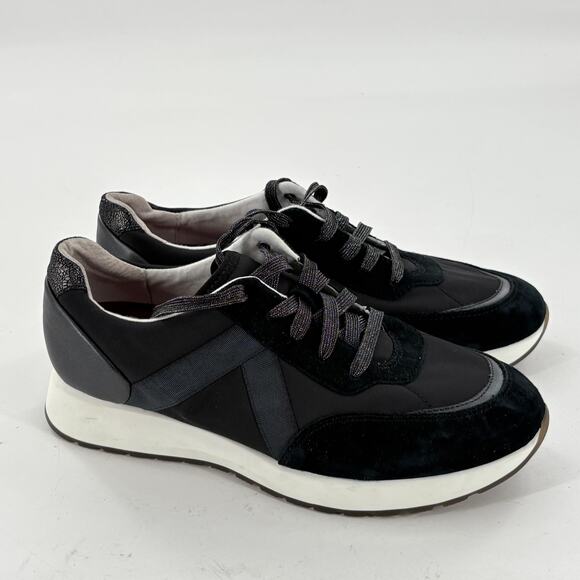 Munro Piper Sneakers 9.5 9.5W Wide Black NWOT Comfort Leather Travel - Picture 3 of 7